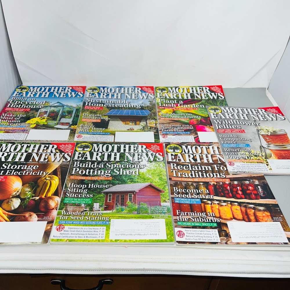 Mother Earth News Magazine Lot of 7 Homesteading Gardening Sustainability Lot E